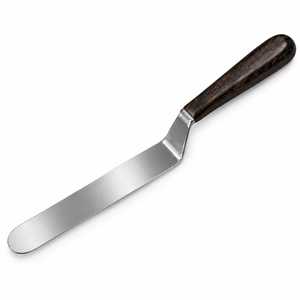 Spatule de plats Altomme Instruments Chef, lame en acier inoxydable avec manche en bois pour la décoration et la garniture culinaire - Product Image 1