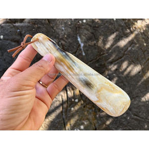Handcrafted Carved Natural Buffalo Horn <b>Shoe</b> Horn Durable Long Handle Eco-Friendly Ergonomic Feng Shui Angel Religious Wearing - Product Image 4