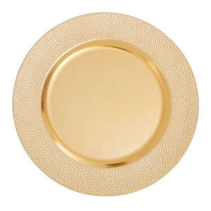 Assiette de service ronde élégante en acier inoxydable brossé, fabriquée à la main, pour mariages, événements, hôtels, vaisselle de table, en promotion - Product Image 5