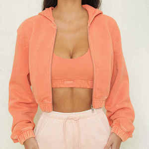 เสื้อฮู้ดครอปผู้หญิงคุณภาพพรีเมียมปี 2026 ดีไซน์สีสันสดใส ผ้าฟลีซ แฟชั่นทันสมัย เสื้อฮู้ดสั่งทำพิเศษแบบสั้นสำหรับผู้หญิง - Product Image 6