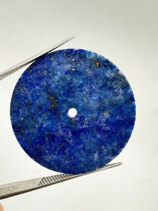 Esfera de Reloj A K Gems de Lapislázuli Azul Natural, Modelo ETH-1006, 31.50 mm, Redonda, Pulida por un Lado - Product Image 4