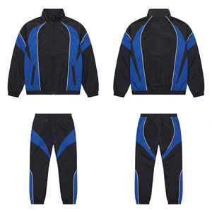 Ensemble de survêtement coupe-vent en nylon pour homme, nouvelle mode, respirant, à capuche, en polyester, entièrement personnalisable, veste et pantalon de sport - Product Image 1