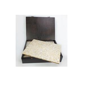 Plateau de rangement décoratif en bois et nacre pour table à manger, best-seller - Product Image 1