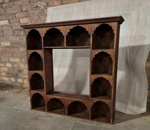 Estantería de Madera con Múltiples Estantes en Forma de Arco, Mueble de Almacenamiento y Exhibición para Libros, para Sala de Estar, Oficina, Estudio, Hogar - Product Image 5