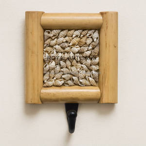 Premium Bamboo Wooden Wall <b>Hook</b> Rack with Dual Iron <b>Hooks</b> Handmade Eco-Friendly Home Bathroom Organizer - Product Image 3