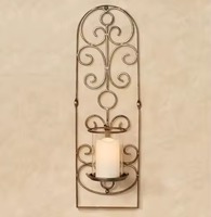 Applique murale en métal antique, porte-bougie mural, support de bougie mural, décoration murale pour salon et chambre