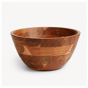 Bol à salade en bois naturel écologique fait main, bol à mélanger rond en bois massif pour fruits et collations, vente en gros, logo personnalisé - Product Image 1