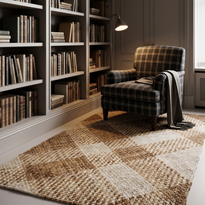 Textured Handwoven Jute <b>Rug</b> Modern Anti-Slip <b>Beige</b> <b>Cream</b> Geometric Pattern Flatweave Living Room Home Decor - Product Image 4