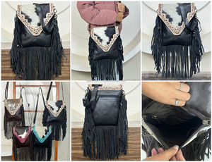 Bolsos de Mensajero de Cuero Vacuno Hechos a Mano, Bolsos Cruzados de Gran Capacidad para Viajes Diarios, Personalizados al por Mayor para Mujer - Product Image 3