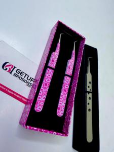 Pince à épiler professionnelle en acier inoxydable avec revêtement papier, design cœur à 45 degrés, pour extensions de cils à 90 degrés, logo personnalisé - Product Image 6