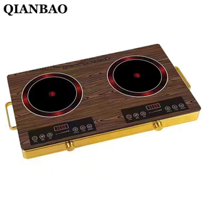 Estufa Eléctrica <span class=keywords><strong>de</strong></span> Cerámica Resistente al Calor, Estufa <span class=keywords><strong>de</strong></span> Vidrio Cerámico <span class=keywords><strong>de</strong></span> Doble Quemador, Estufa Infrarroja <span class=keywords><strong>de</strong></span> Calentamiento Rápido, Cocina para Exteriores - Product Image 1