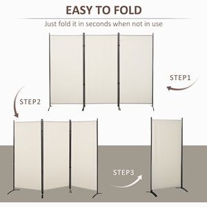 6FT 3 Panel Beige Privacy <b>Screen</b> Room Divider Modern Traditional Design Foldable Indoor Iron Metal Translucent for <b>Decoration</b> - Product Image 5