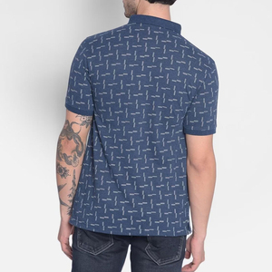 Polo pour homme avec logo personnalisé par sublimation, nouveau design tendance, vente chaude pour un usage décontracté, motif imprimé, 100% polyester - Product Image 5