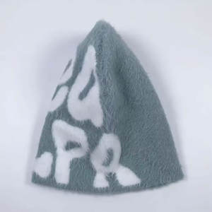 Winter Skull Cap Beanies Plus Size Custom LOGO Satin Line Embroidery Digital Print Unisex Hip-hop Skull Cap - Product Image 6