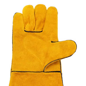 Nouveaux gants de soudage industriels en cuir de vachette, résistants à la chaleur et à l'abrasion, pour travaux de construction - Product Image 4