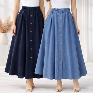 กระโปรงยีนส์ผู้หญิงระบายอากาศได้ดี พิมพ์ลายชีฟองแบบมีจีบสำหรับวิ่งและเล่นกีฬา ขายส่ง รับผลิตแบบ OEM/ODM พร้อมโลโก้ตามสั่ง - Product Image 1