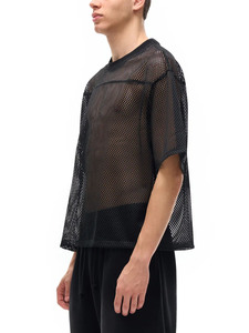 Streetwear <b>Mesh</b> Oversized Tee Unisex Breathable <b>Mesh</b> Jersey Hip Hop Oversized <b>Net</b> T-Shirt Summer Ventilated <b>Mesh</b> Streetwear Top - Product Image 3