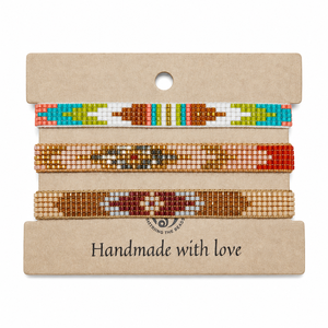 Wholesale Handmade Beads <b>Bracelet</b> Set for Women Adjustable <b>Boho</b> Geometric Friendship Jewelry Trendy Party Custom Colors OEM - Product Image 1