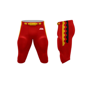 Pantalons de football américain personnalisés pour équipes, vente en gros, imprimés par transfert thermique, respirants, anti-humidité, vêtements d'été unisexes pour adultes - Product Image 3