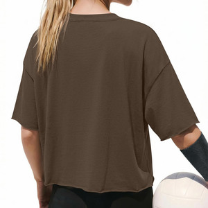 T-shirts courts pour femmes, coupe ajustée, manches courtes, personnalisables avec logo, respirants, pour filles et femmes - Product Image 3