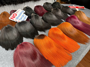 [Top tendance] Perruques en cheveux humains lisses couleur orange brûlé 10-14 pouces Perruques bob SDD Dentelle HD ultra-fine invisible à porter - Product Image 6