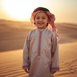 Arabic Style Boys Kids <b>Thobe</b> Traditional Long Sleeve Jubba Robe Comfortable Cotton Children’s Modest Wear with OEM Customization - Product Image 3