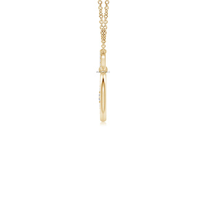 Pendentif étoile boussole en diamant de laboratoire pour femme, or 10K 14K 18K, argent sterling 925 935, bijoux raffinés ronds célestes - Product Image 4
