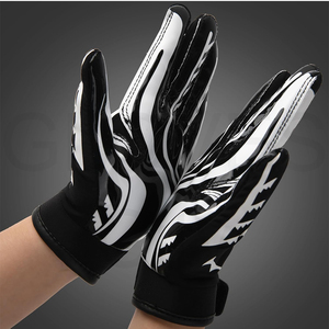 Guantes de Fútbol Americano de Cuero Antideslizantes e Impermeables con Tecnología de Agarre Avanzada, Transpirables y Ajustables, Personalizables - Product Image 4
