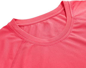 Haut de blouse médicale rose à manches longues en tricot pour femme, col rond, uniforme d'hôpital - Product Image 3