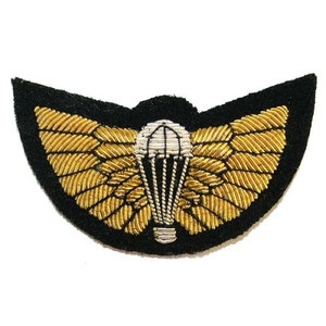 Gold Embroidered Wings <b>Patch</b> with Parachute Design <b>Sew</b>-<b>On</b> Nonwoven Felt Applique for Hat Blazer Cap - Product Image 2