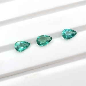Natural Zambia Emerald Pear Faceted Cut Loose Gemstone Lot 3-6 MM IGI Certified for Handmade Jewelry Making - Product Image 3