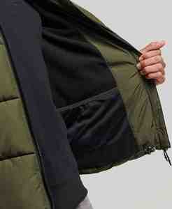 Chaquetas de lona acolchadas para hombre con MOQ bajo, cuello alto, cremallera, transpirables, con capucha, estilo urbano, disponibles en todos los colores y tallas. - Product Image 3