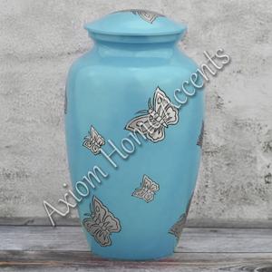 Elegante urna de cremación de aluminio con artesanía detallada-Urna de tributo perfecta de Axiom Home Accents - Product Image 4