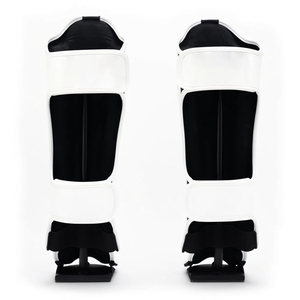 Custom Muay Thai Boxing MMA Shin Guards Genuine Leather Breathable Hook & Loop Closure Fairtexs <b>Cheap</b> OEM - Product Image 4