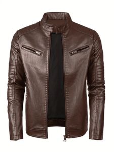 Genuine <b>Wool</b> <b>Men's</b> Motorcycle Jacket Windproof Eco-Friendly Breathable <b>Winter</b> Moto Biker <b>Coat</b> - Product Image 4