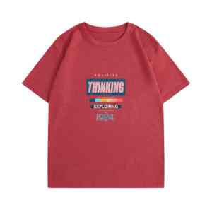 Camiseta de Hombre con Estampado Personalizado, Estilo Americano Vintage, Mezcla de Tejidos - Product Image 3