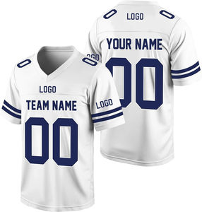 เสื้อฟุตบอลอเมริกันแบบสั่งทำพิเศษ พิมพ์ลายด้วยความร้อน สำหรับฝึกซ้อม ผู้ใหญ่ แขนสั้น ผ้าตาข่าย ระบายอากาศได้ดี มีไซส์พลัส ตัวเลือกด้านหน้า - Product Image 1