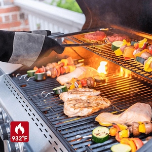 Gants de soudure en cuir de vachette renforcé, résistants à l'abrasion, pour la lutte contre les incendies, la boulangerie, la construction, le barbecue - Product Image 3