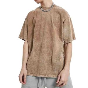 T-shirt Homme Personnalisé Vintage Oversize en Coton Lourd 100% Écologique Respirant Séchage Rapide Coupe Classique Lavé - Product Image 3