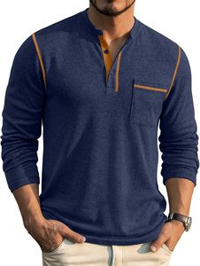 Camiseta Casual de Manga Larga con Cuello Redondo para Hombre, Personalizada OEM, Tejido de Punto, Mezcla de Spandex/Algodón, Ecológica, de Secado Rápido, 220g, Parte Delantera - Product Image 1