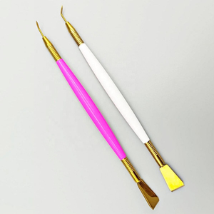 Herramienta de Lifting de Pestañas Vegana de Acero Inoxidable Chapado en Oro de Alta Calidad, Peine Separador de Pestañas de Doble Punta, Espátula Rosa y Blanca, Fast Lash - Product Image 4