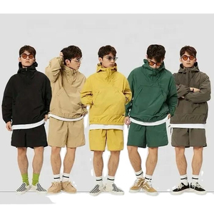 Ensemble coupe-vent grande taille OEM pour homme – Survêtement court en polyester et nylon avec veste zippée et short – Lot de 2 pièces - Product Image 5