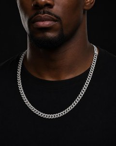 High Quality 7mm Cuban Link Iced Out <b>Chain</b> Necklace Silver Tone Bling Hip Hop CZ Necklace for Men <b>Rapper</b> Street Style Supplier - Product Image 1