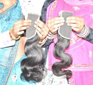 Cabello Humano al Por Mayor Precio de Fábrica Cierre de Cabello Ondulado con Cutícula Alineada Virgen Vietnamita Sin Procesamiento Químico Extensión Natural - Product Image 1