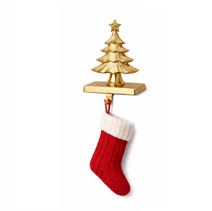 Hot Sale Wood Base Aluminium Top Christmas <b>Stocking</b> <b>Holder</b> For Hanging Decorative Use Xmas <b>Stocking</b> <b>Holder</b> With Silver Tree Top - Product Image 1