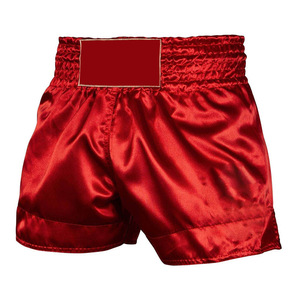 Pantalones Cortos de Muay Thai para Hombre CuRed, Tejido Satinado, Cintura Alta, Elásticos, Transpirables, Color Sólido, Estilo Casual Deportivo - Product Image 4