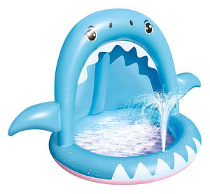 Piscine gonflable Shark Sprinkler avec auvent pour les jeux aquatiques à partir de 3 ans - Product Image 1