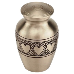 Fabriqués à la main Des Cendres Humaines Urnes Cinéraires souvenir Classique Bleu Étain Argent Tri-Bande Fournitures Funéraires Correspondants Adultes Urnes - Product Image 3