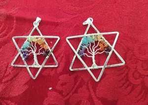 Colgante de Árbol de la Vida con Piedras Naturales de 7 Chakras, Bañado en Plata, Joyería Clásica de Moda, Venta al Por Mayor, Nueva Llegada, Mejor Calidad - Product Image 4