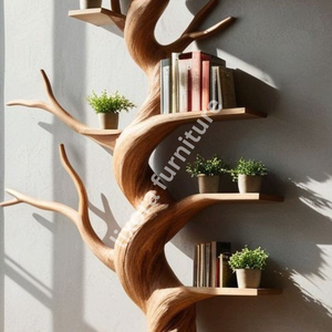 Estantería Arboris Sinuous de suelo a pared con diseño de árbol - Product Image 3